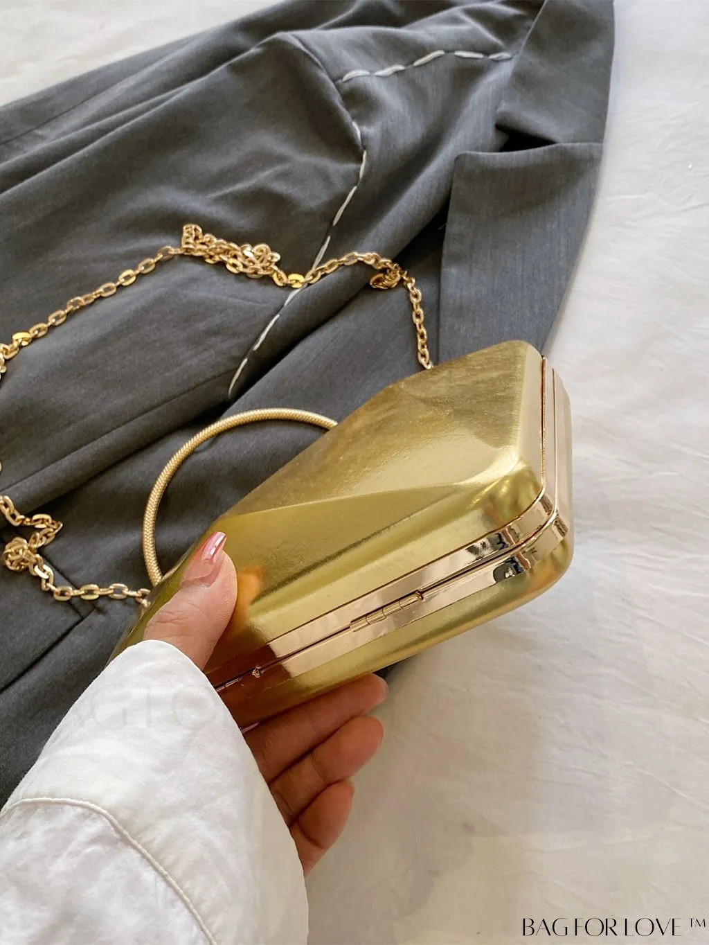 BagForLove - Chic Diamond-Shaped Patent Leather Tote Bag - Perfect for Every Occasion