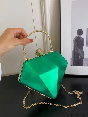 BagForLove - Chic Diamond-Shaped Patent Leather Tote Bag - Perfect for Every Occasion
