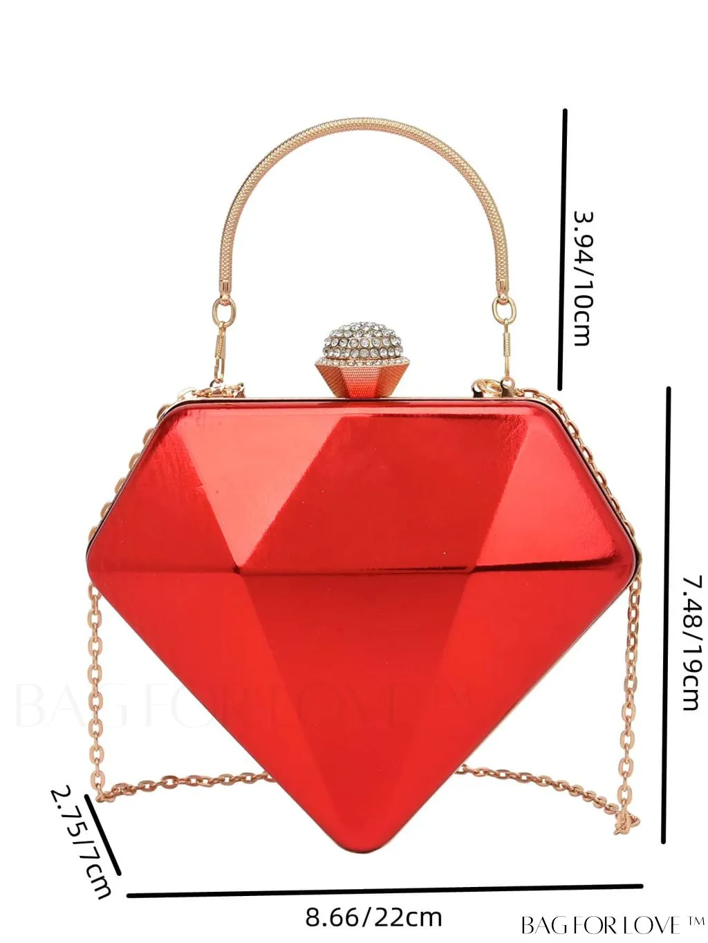 BagForLove - Chic Diamond-Shaped Patent Leather Tote Bag - Perfect for Every Occasion