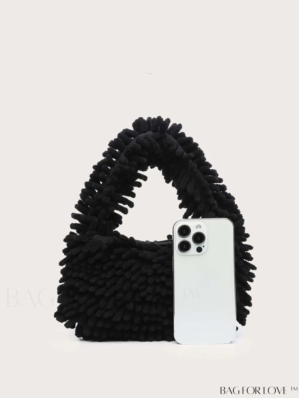 BagForLove - Chic Faux Fur Satchel: A Stylish Minimalist Statement Piece