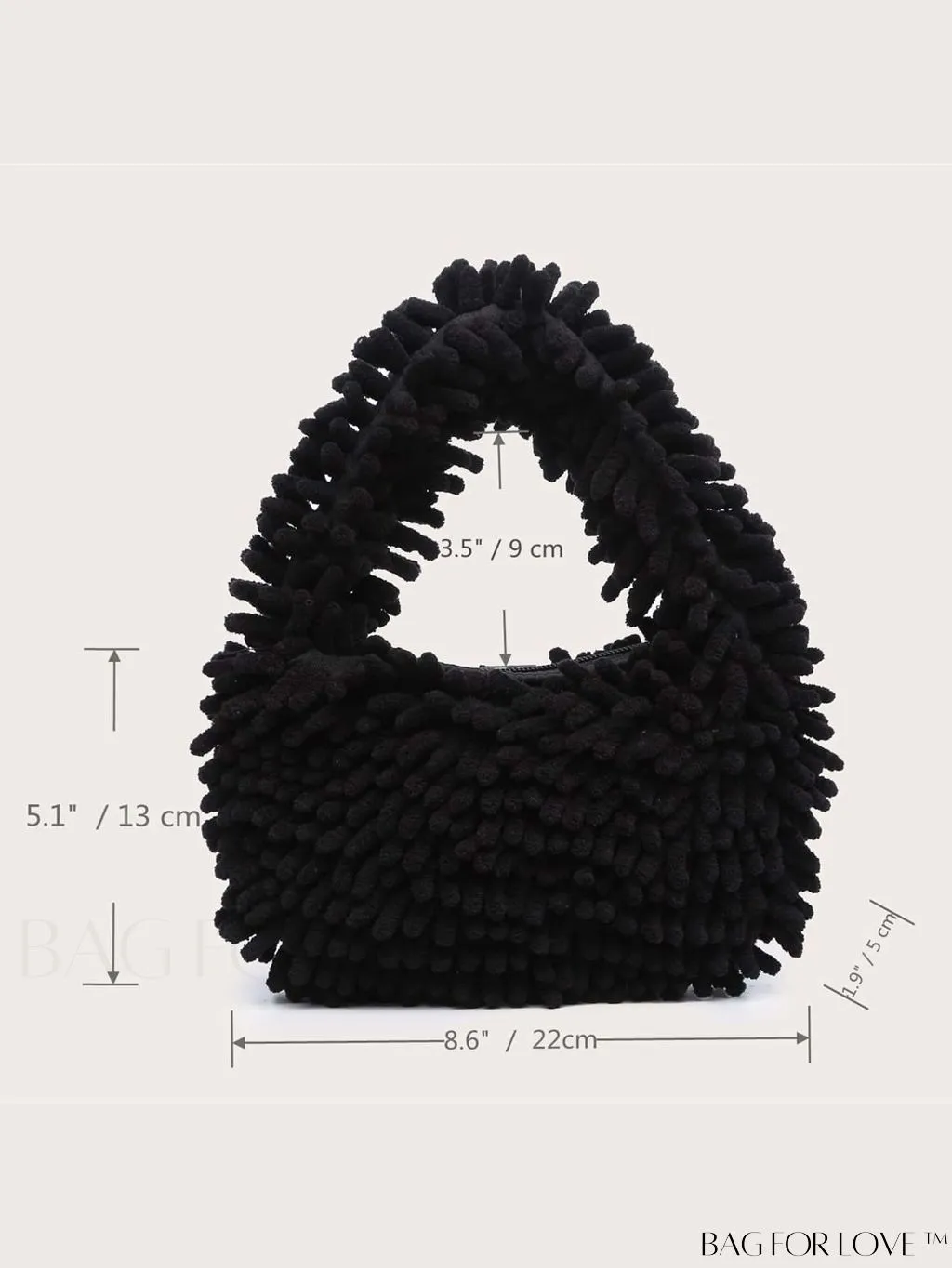 BagForLove - Chic Faux Fur Satchel: A Stylish Minimalist Statement Piece
