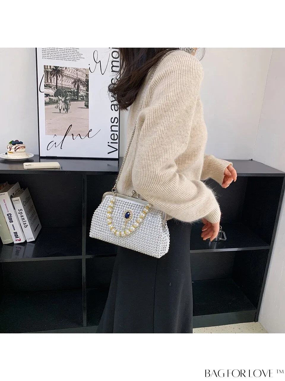BagForLove - Chic Faux Pearl Single Shoulder Tote Bag for Fashionable Casual Style