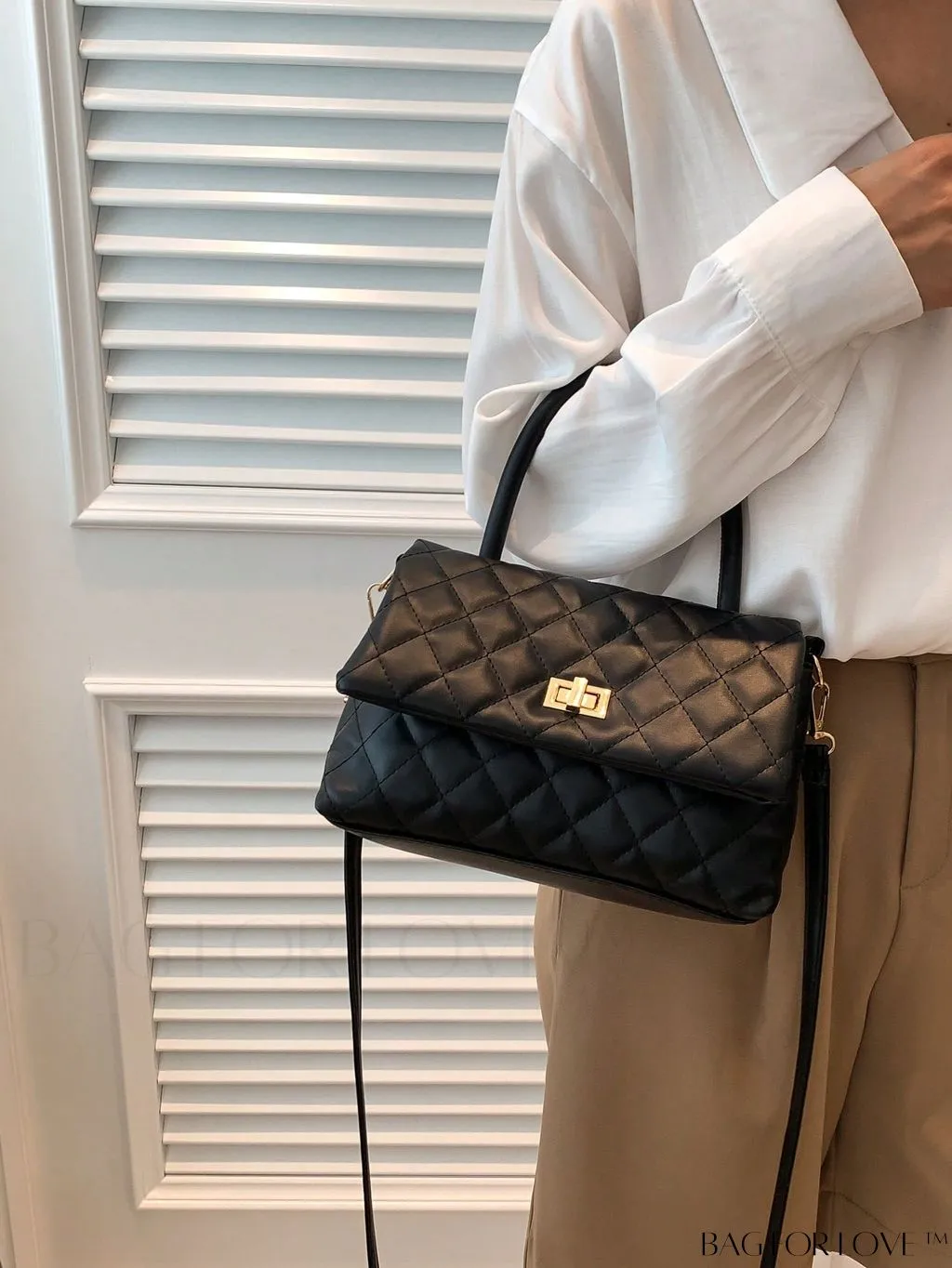 BagForLove - Chic Flap Square Bag with Top Handle: Fashionable and Stylish Design