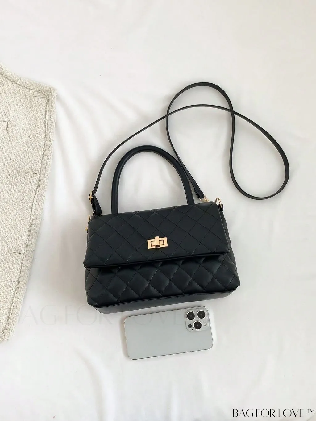 BagForLove - Chic Flap Square Bag with Top Handle: Fashionable and Stylish Design