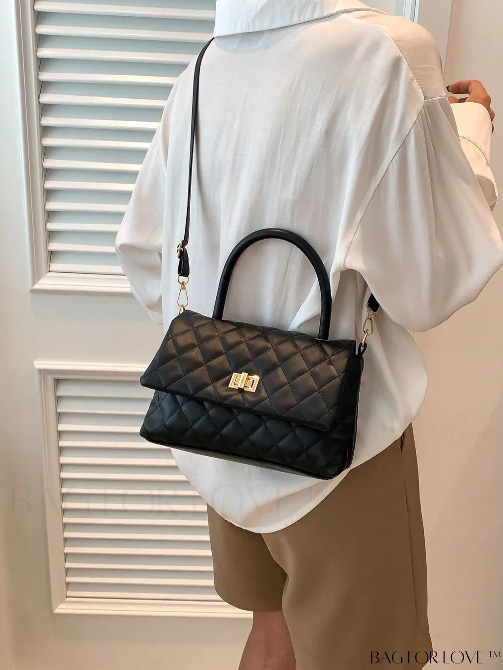 BagForLove - Chic Flap Square Bag with Top Handle: Fashionable and Stylish Design