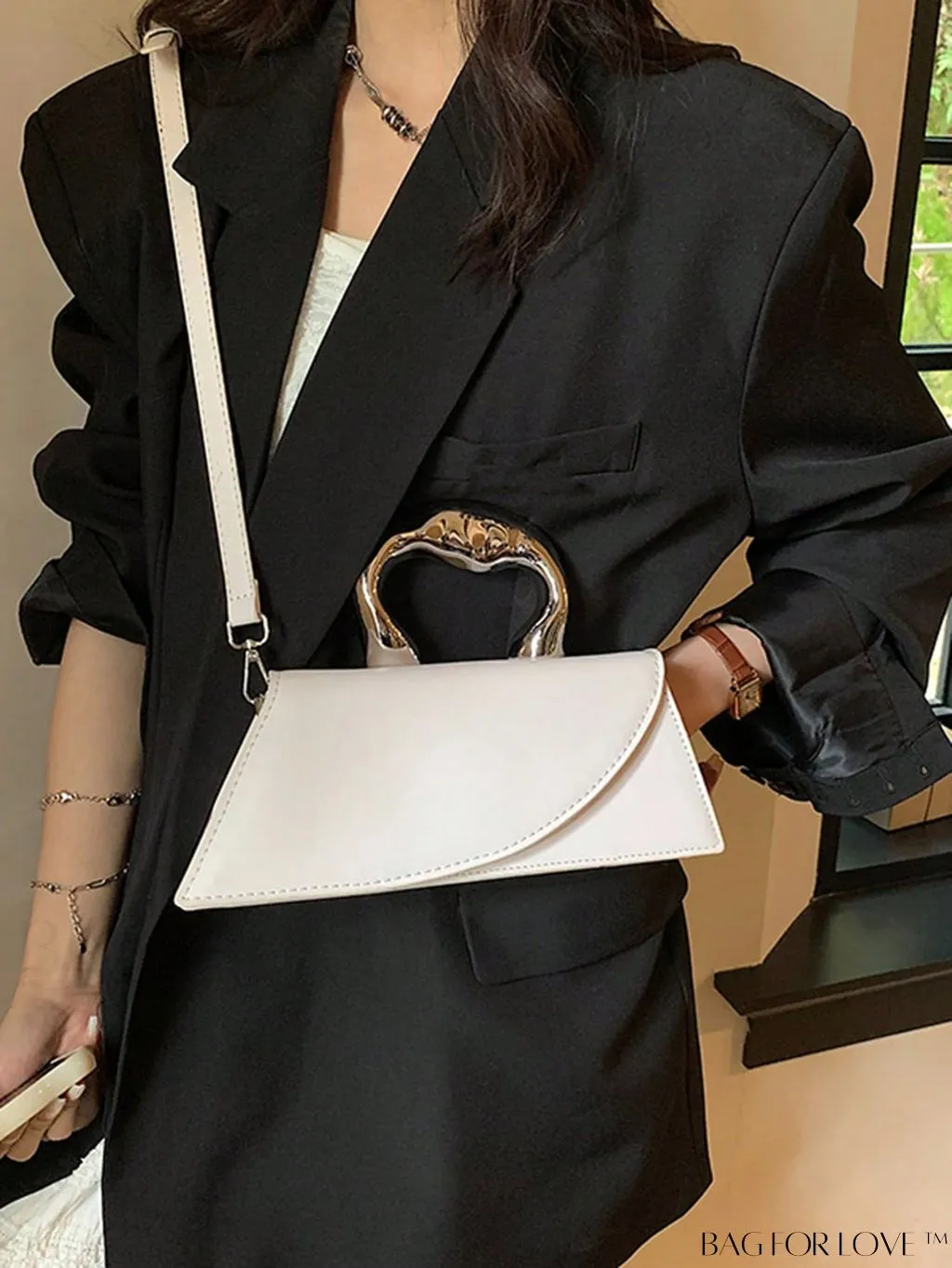BagForLove - Chic Flap-Top Handle Novelty Bag: The Essence of Minimalist Style