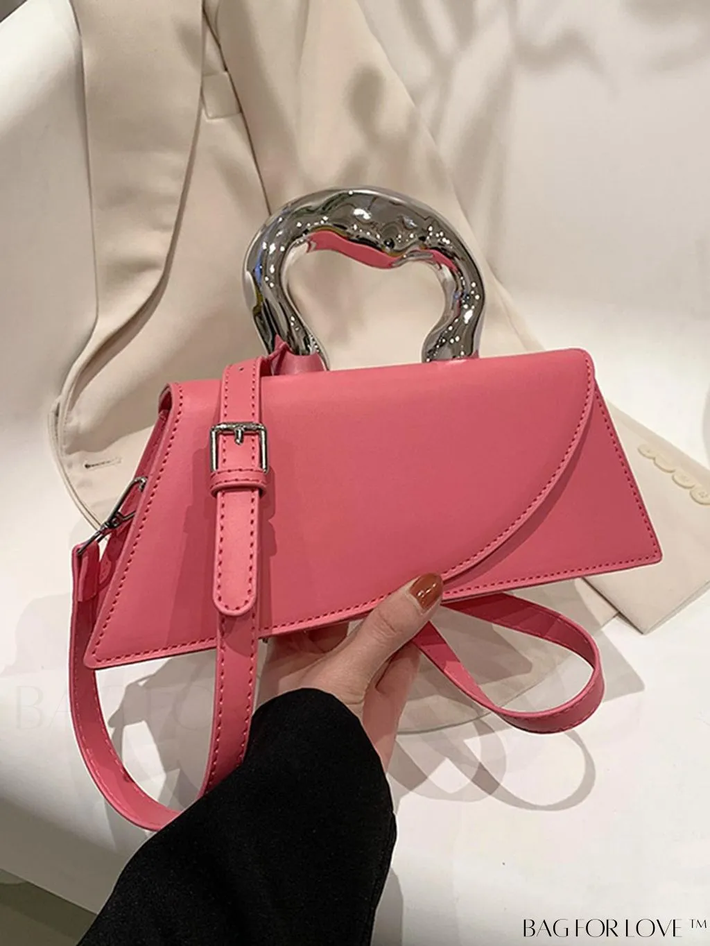 BagForLove - Chic Flap-Top Handle Novelty Bag: The Essence of Minimalist Style