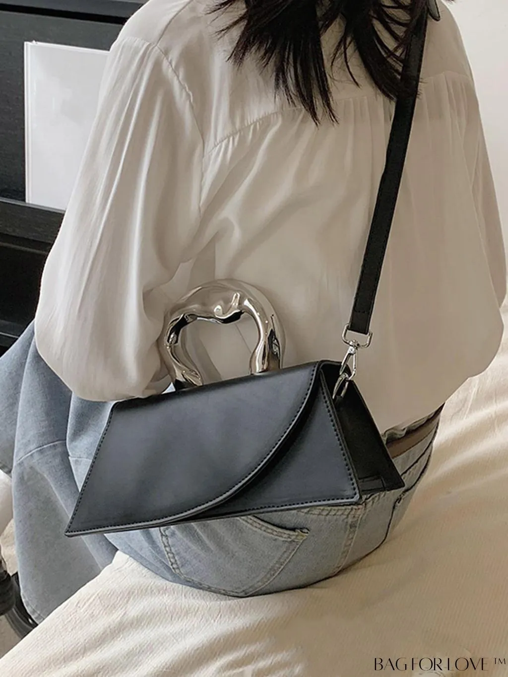 BagForLove - Chic Flap-Top Handle Novelty Bag: The Essence of Minimalist Style
