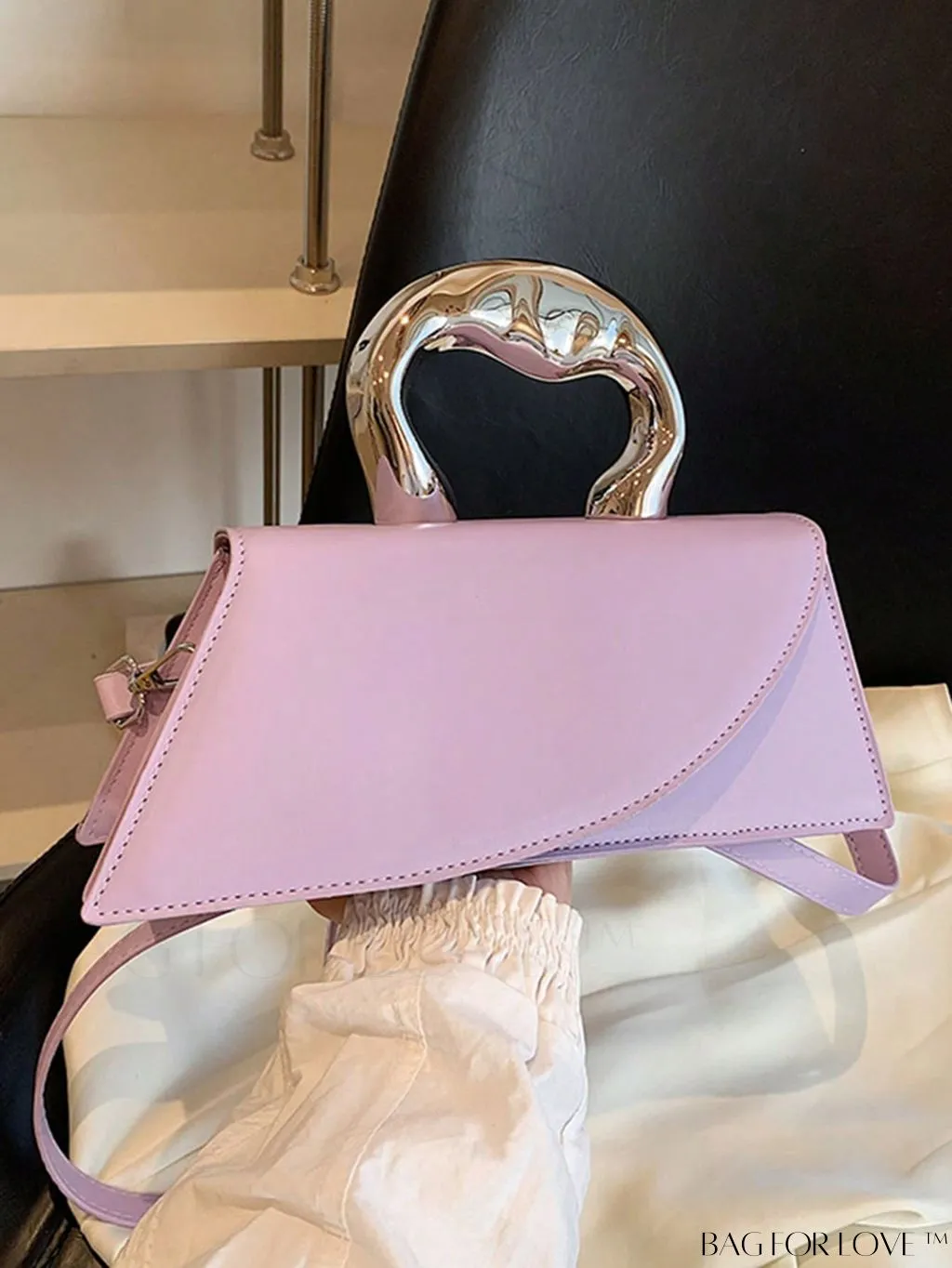 BagForLove - Chic Flap-Top Handle Novelty Bag: The Essence of Minimalist Style