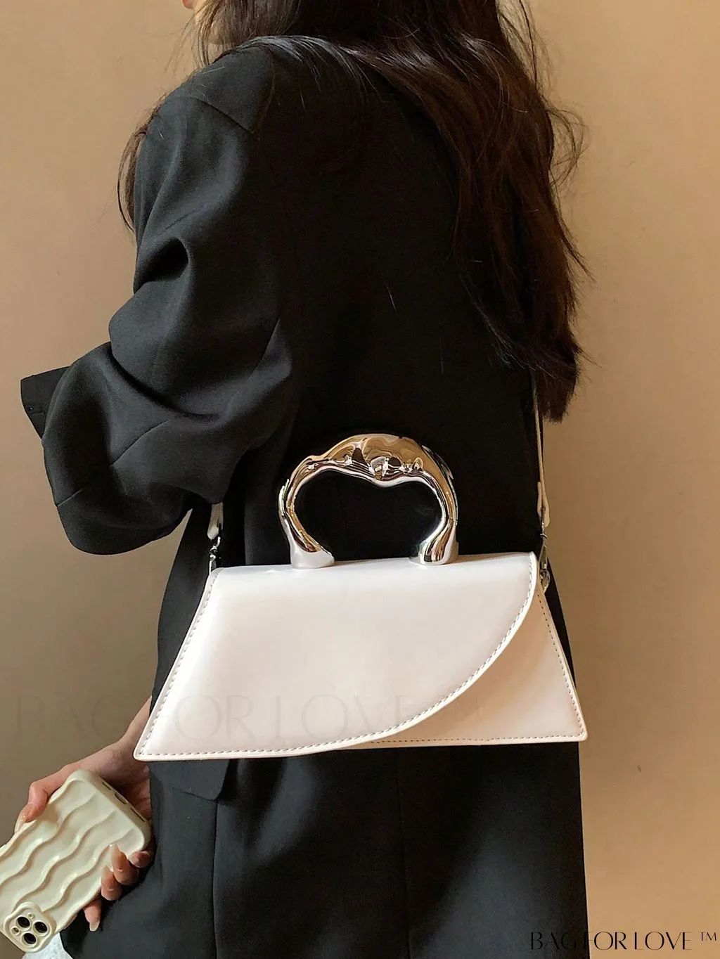 BagForLove - Chic Flap-Top Handle Novelty Bag: The Essence of Minimalist Style