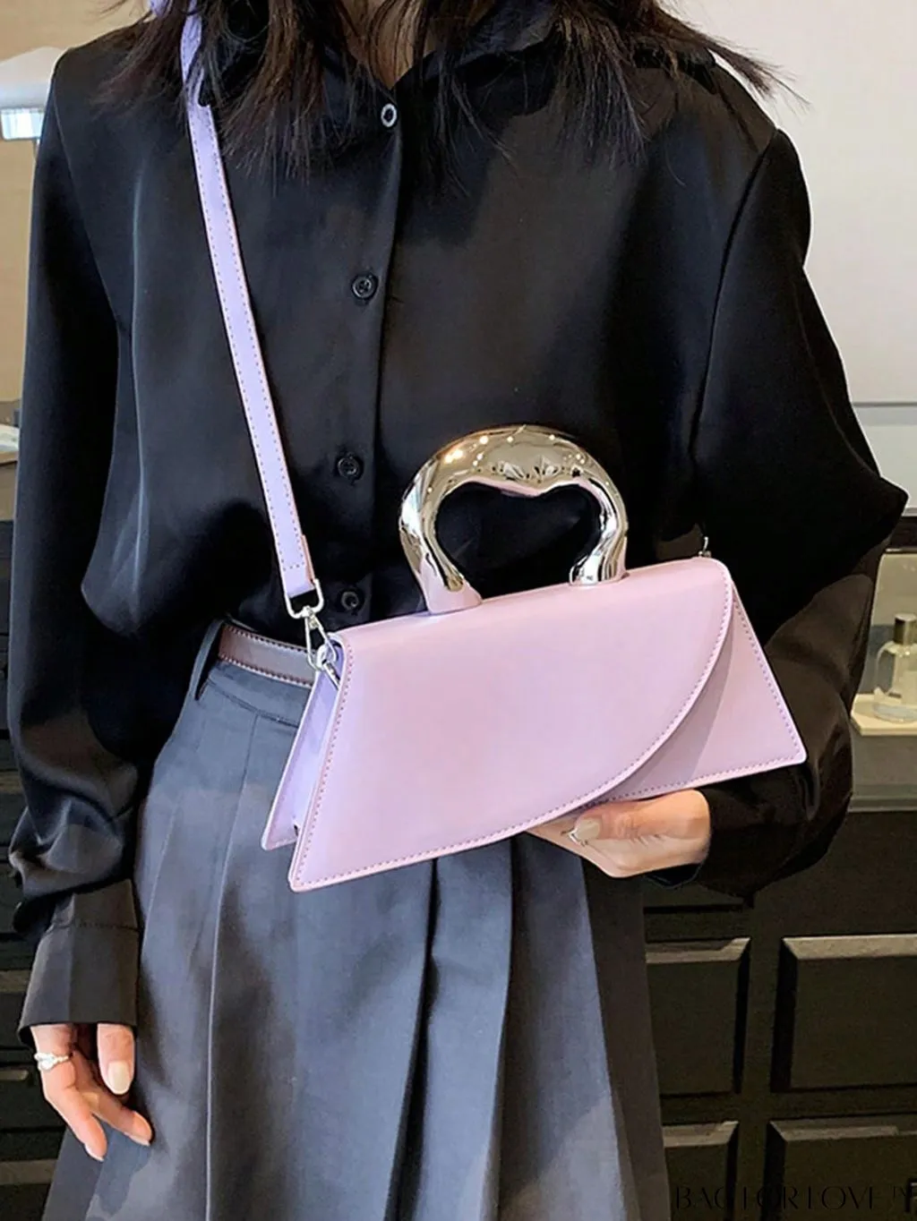 BagForLove - Chic Flap-Top Handle Novelty Bag: The Essence of Minimalist Style