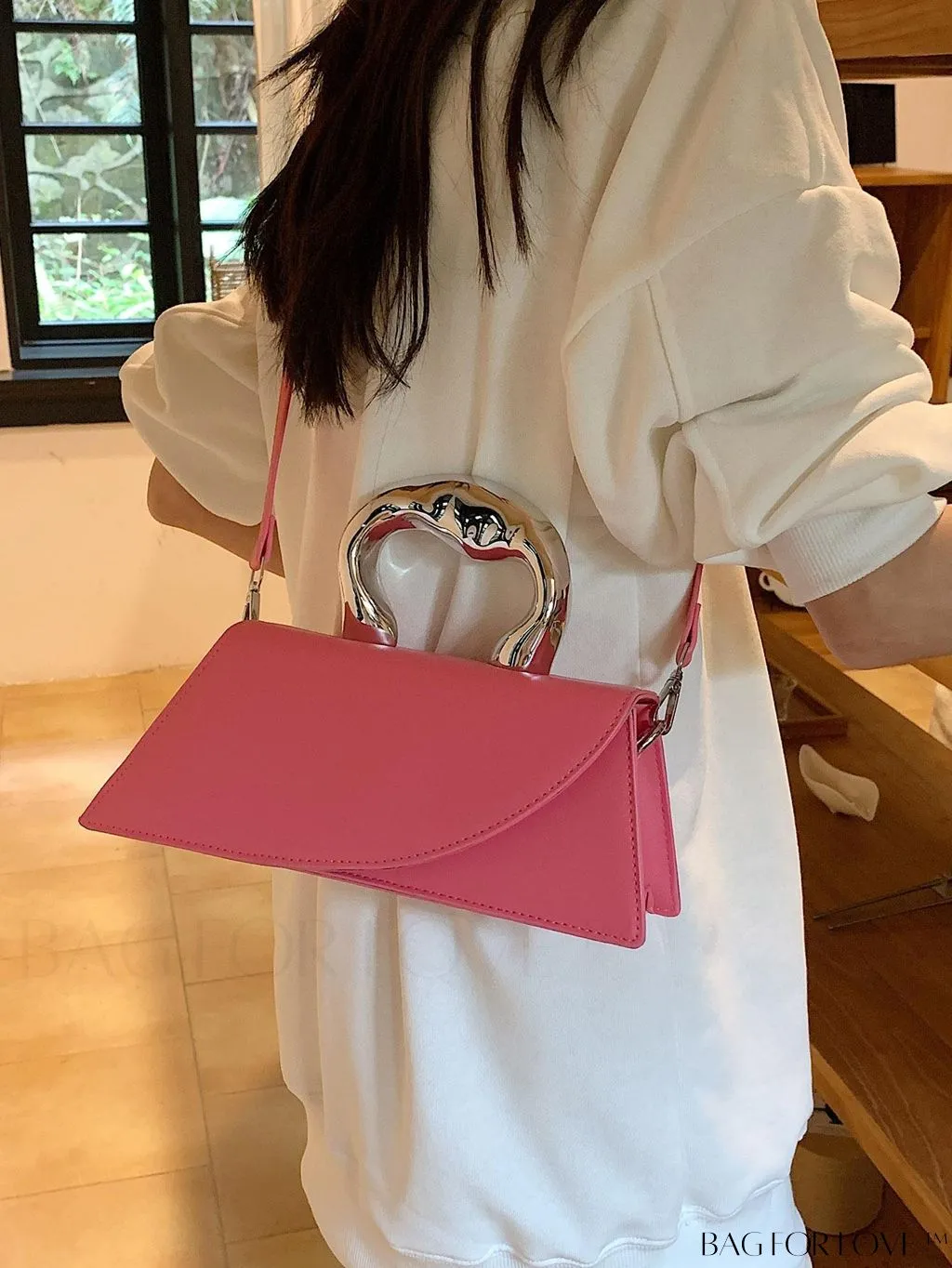 BagForLove - Chic Flap-Top Handle Novelty Bag: The Essence of Minimalist Style