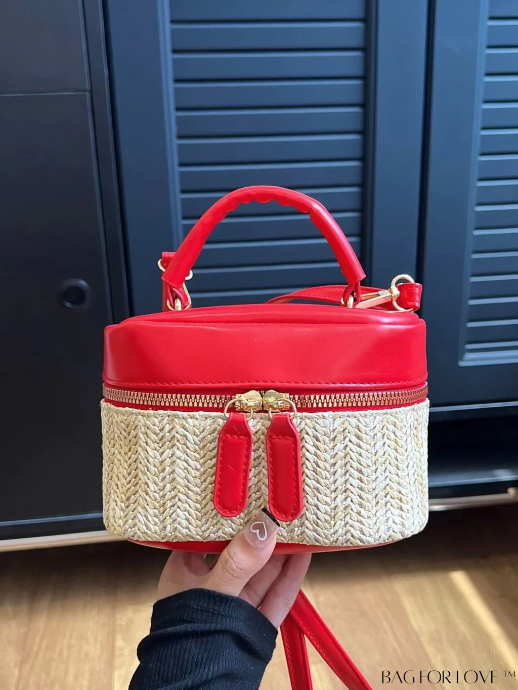 BagForLove - Chic Mini Straw Handbag with Contrast Color Design