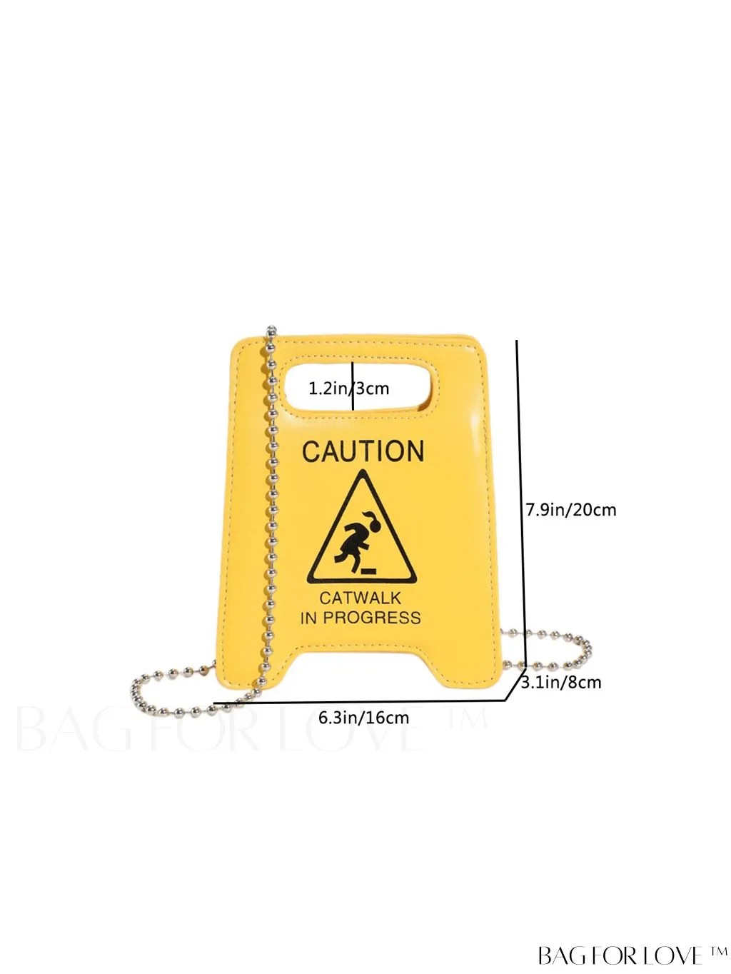 BagForLove - Chic Personalized Chain Handle Asymmetrical Bag - Mini Fashion with Letter Pattern