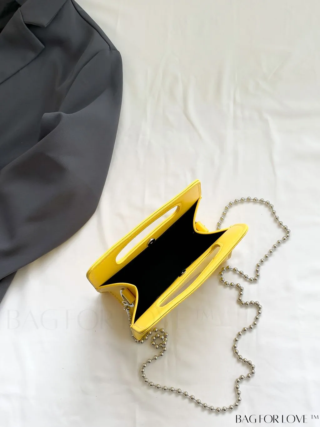 BagForLove - Chic Personalized Chain Handle Asymmetrical Bag - Mini Fashion with Letter Pattern