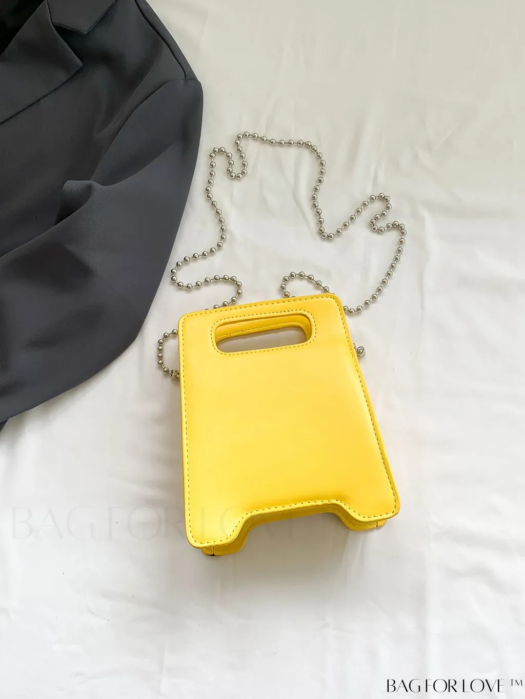 BagForLove - Chic Personalized Chain Handle Asymmetrical Bag - Mini Fashion with Letter Pattern