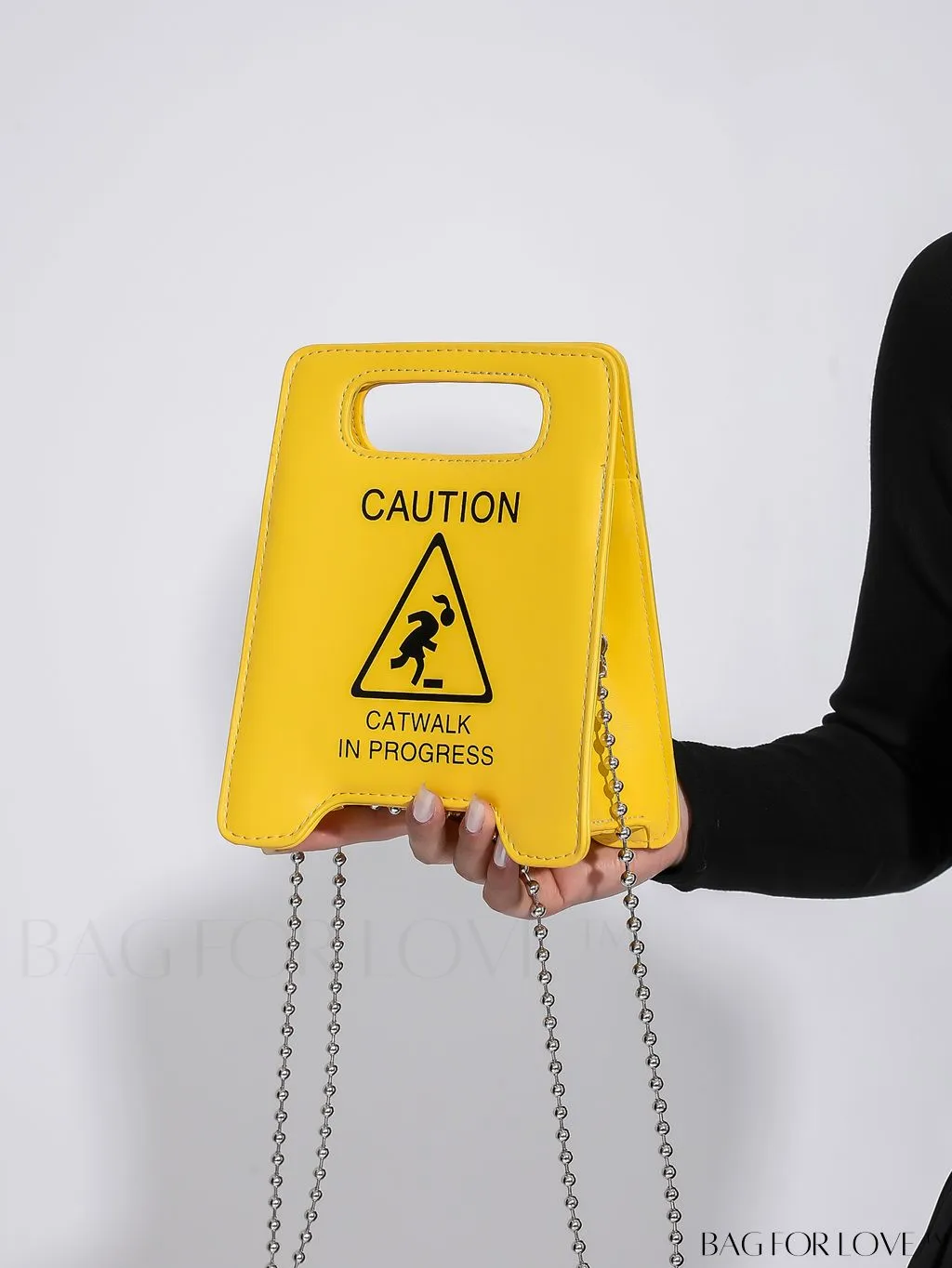 BagForLove - Chic Personalized Chain Handle Asymmetrical Bag - Mini Fashion with Letter Pattern