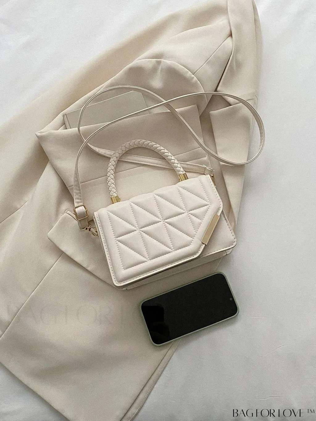 BagForLove - Chic Plaid PU Leather Crossbody - Womens Elegant New Arrival Handbag