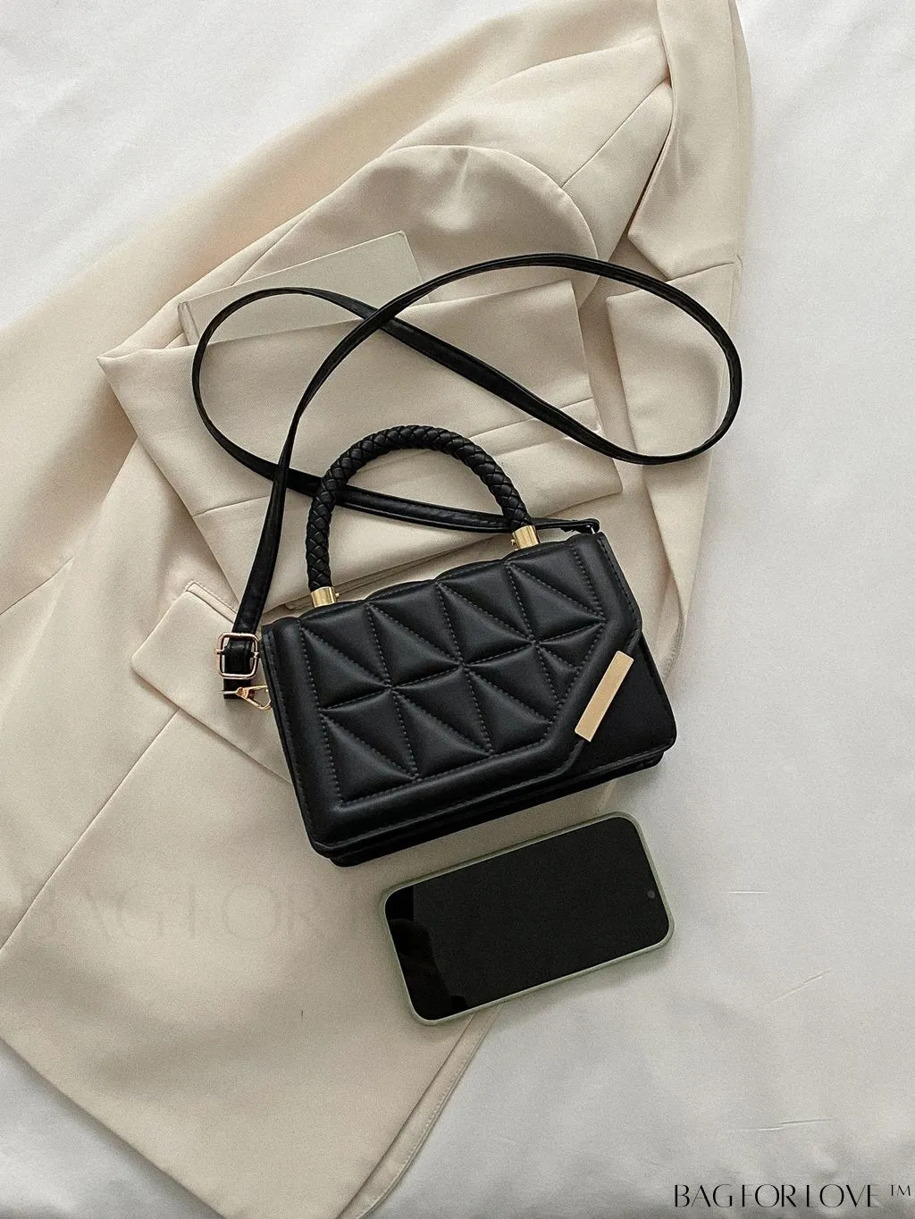 BagForLove - Chic Plaid PU Leather Crossbody - Womens Elegant New Arrival Handbag