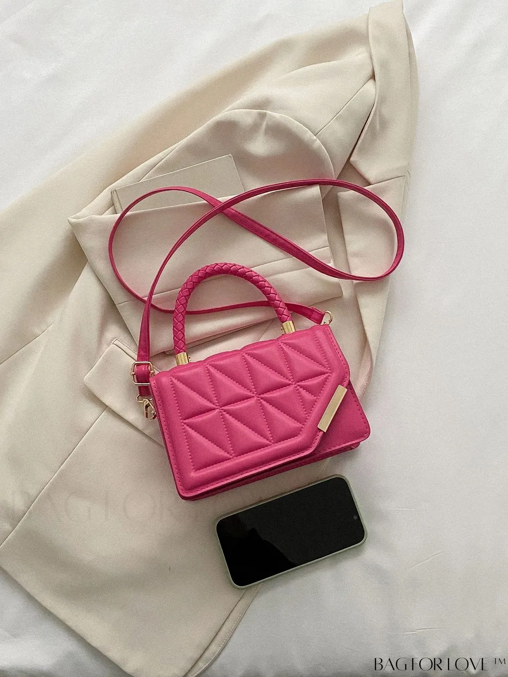 BagForLove - Chic Plaid PU Leather Crossbody - Womens Elegant New Arrival Handbag