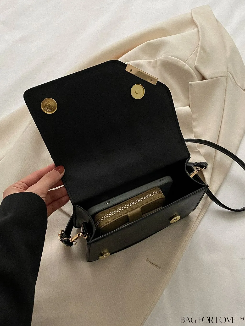 BagForLove - Chic Plaid PU Leather Crossbody - Womens Elegant New Arrival Handbag