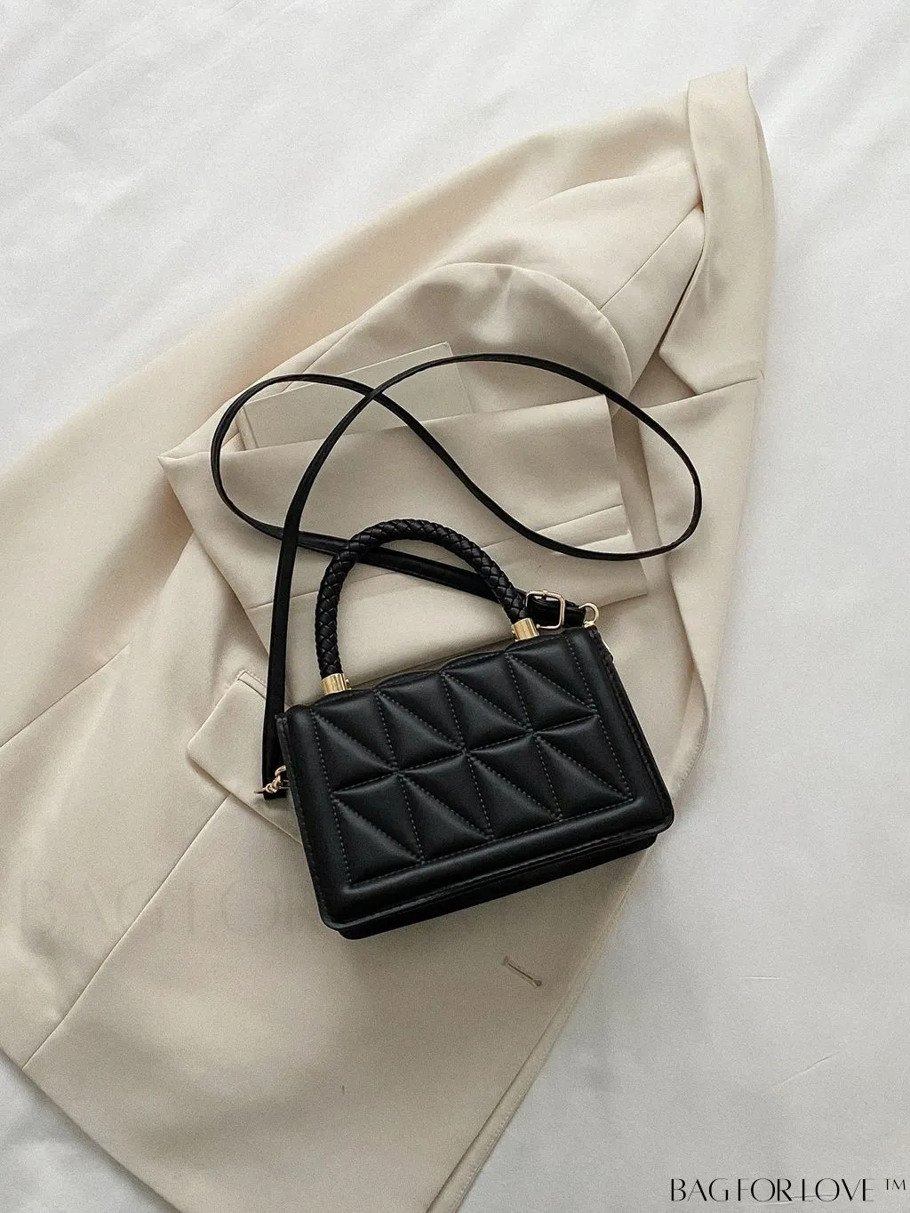 BagForLove - Chic Plaid PU Leather Crossbody - Womens Elegant New Arrival Handbag