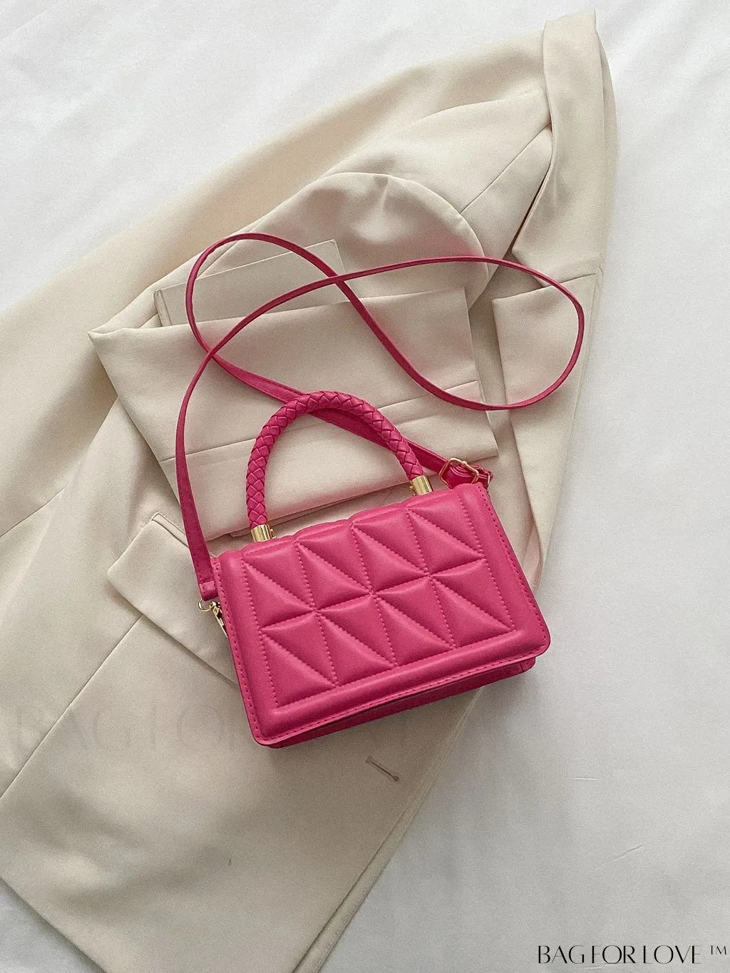 BagForLove - Chic Plaid PU Leather Crossbody - Womens Elegant New Arrival Handbag