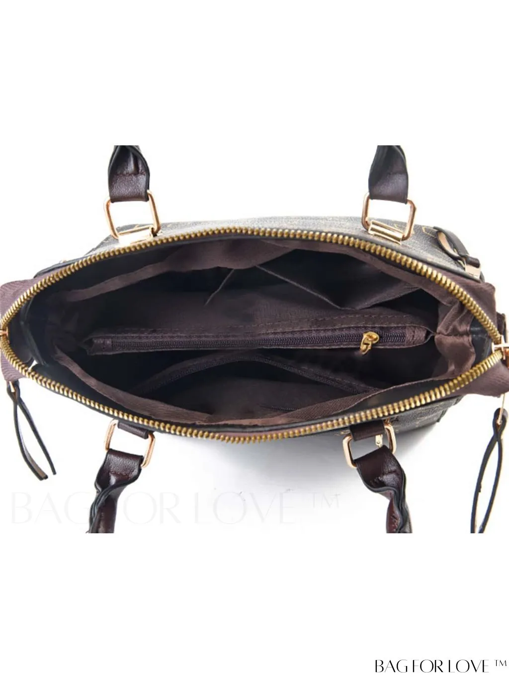 BagForLove - Chic PU Handbag with Printed Letters and Fringe Detail