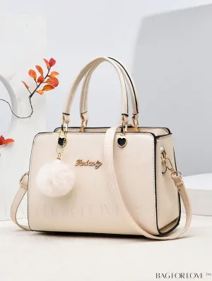 BagForLove - Chic Solid Color Womens Satchel Bag: Ideal Shoulder Purse for Office & Work