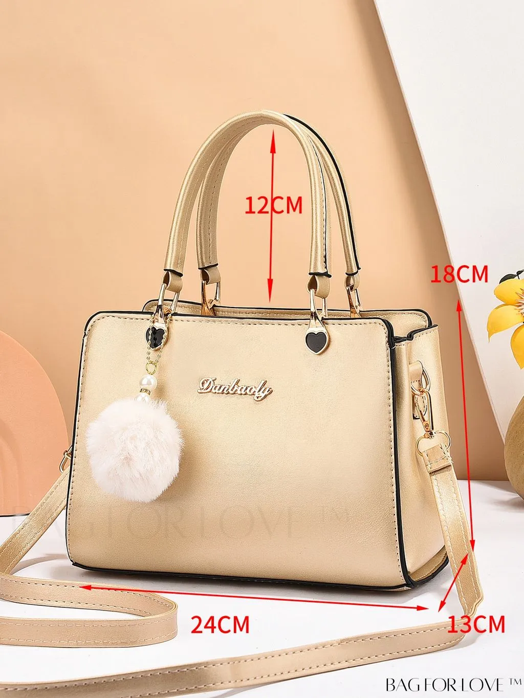 BagForLove - Chic Solid Color Womens Satchel Bag: Ideal Shoulder Purse for Office & Work