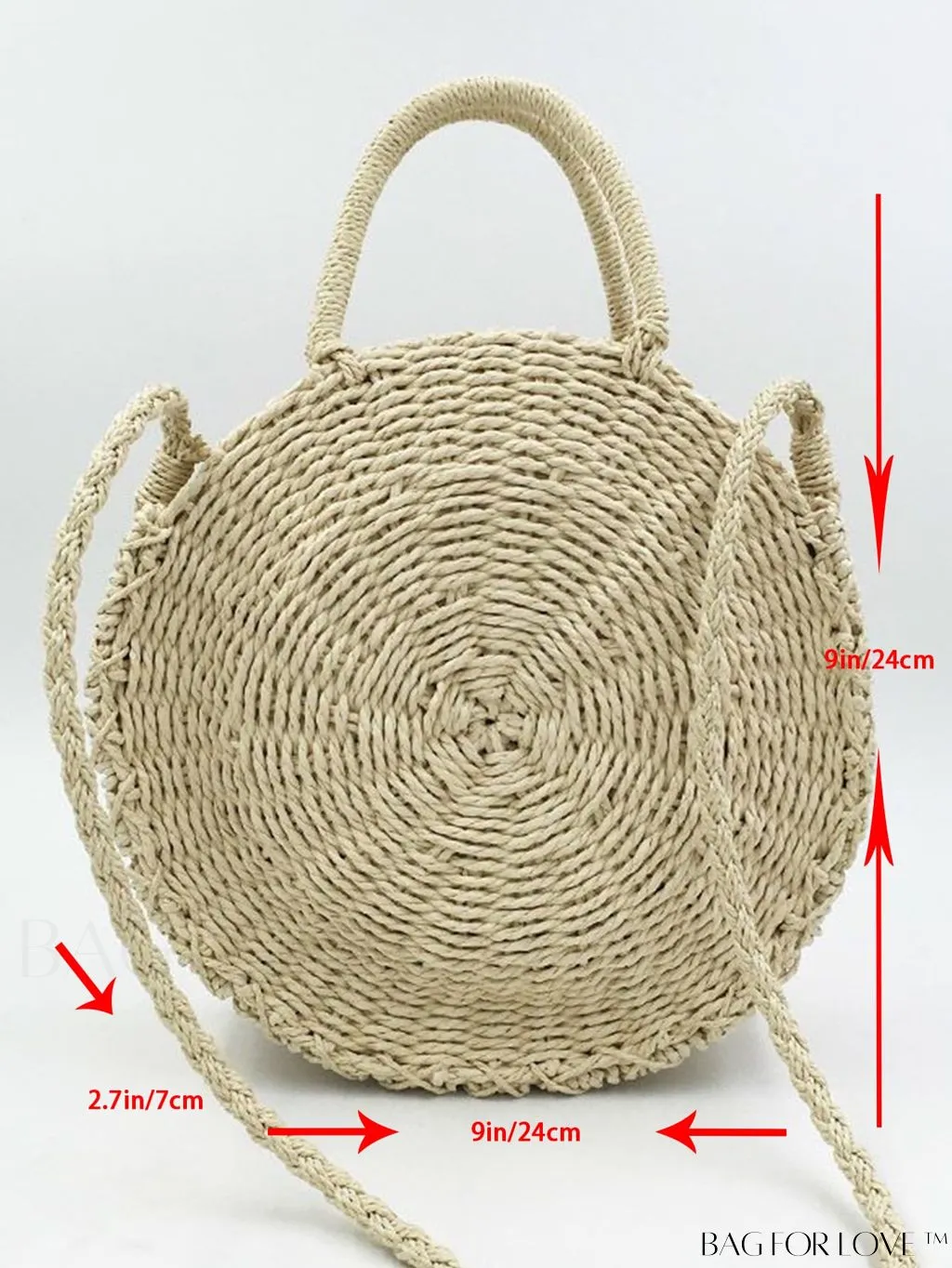 BagForLove - Chic Straw Woven Beach Bag - Perfect for Summer