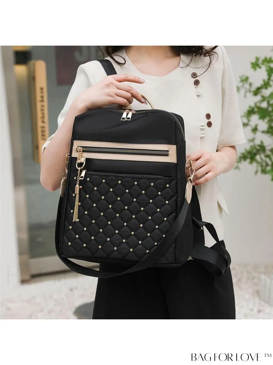 BagForLove - Chic Womens Handbag with Tassel and Stud Embellishments
