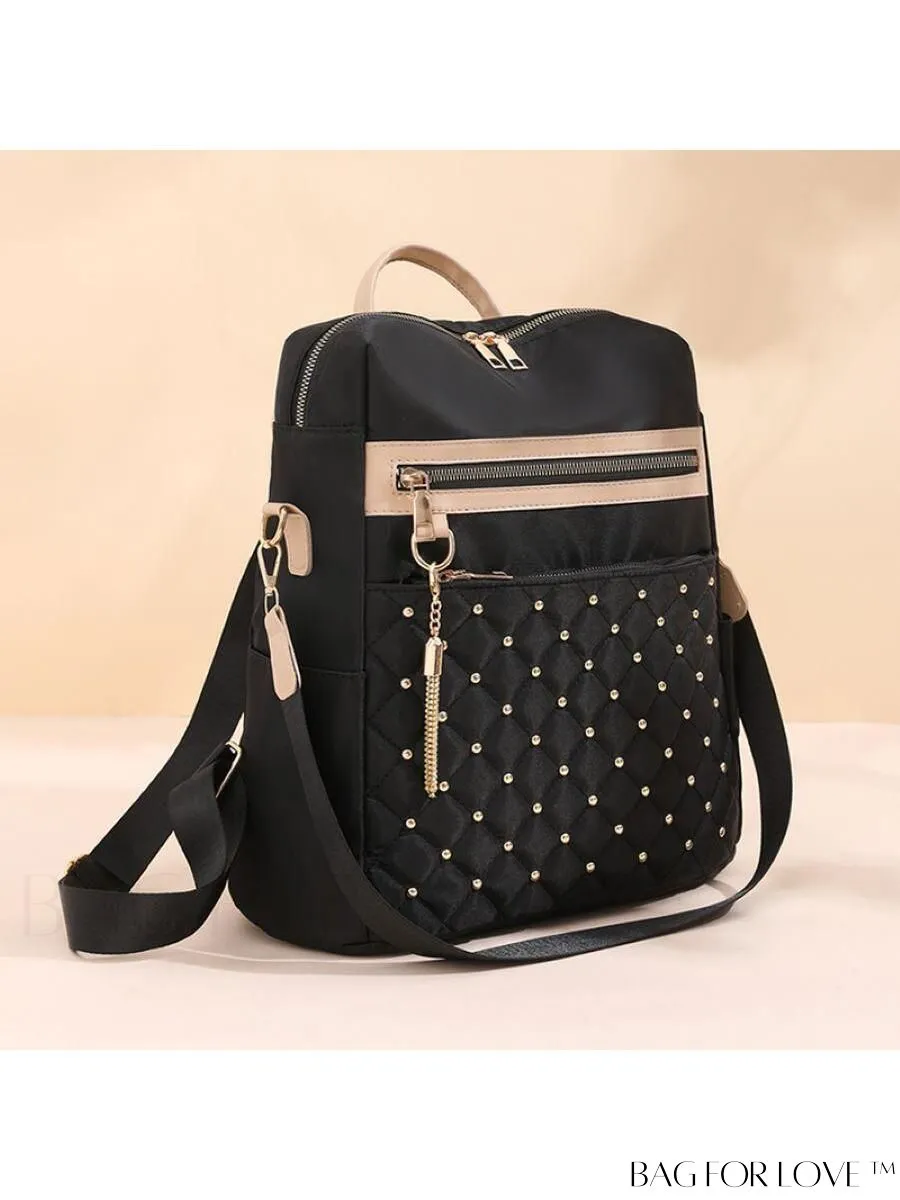 BagForLove - Chic Womens Handbag with Tassel and Stud Embellishments