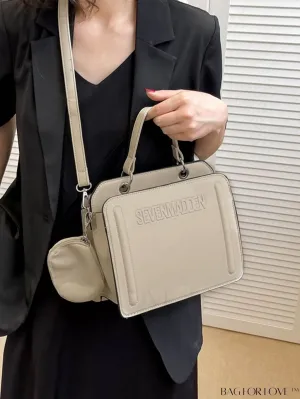 BagForLove - Chic Womens Printed Letter Tote: Versatile Shoulder & Crossbody Bag
