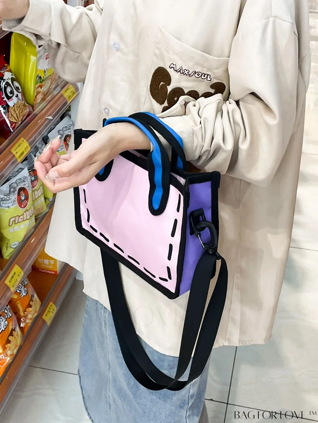 BagForLove - Compact Anime Cartoon Messenger Bag for On-the-Go Convenience