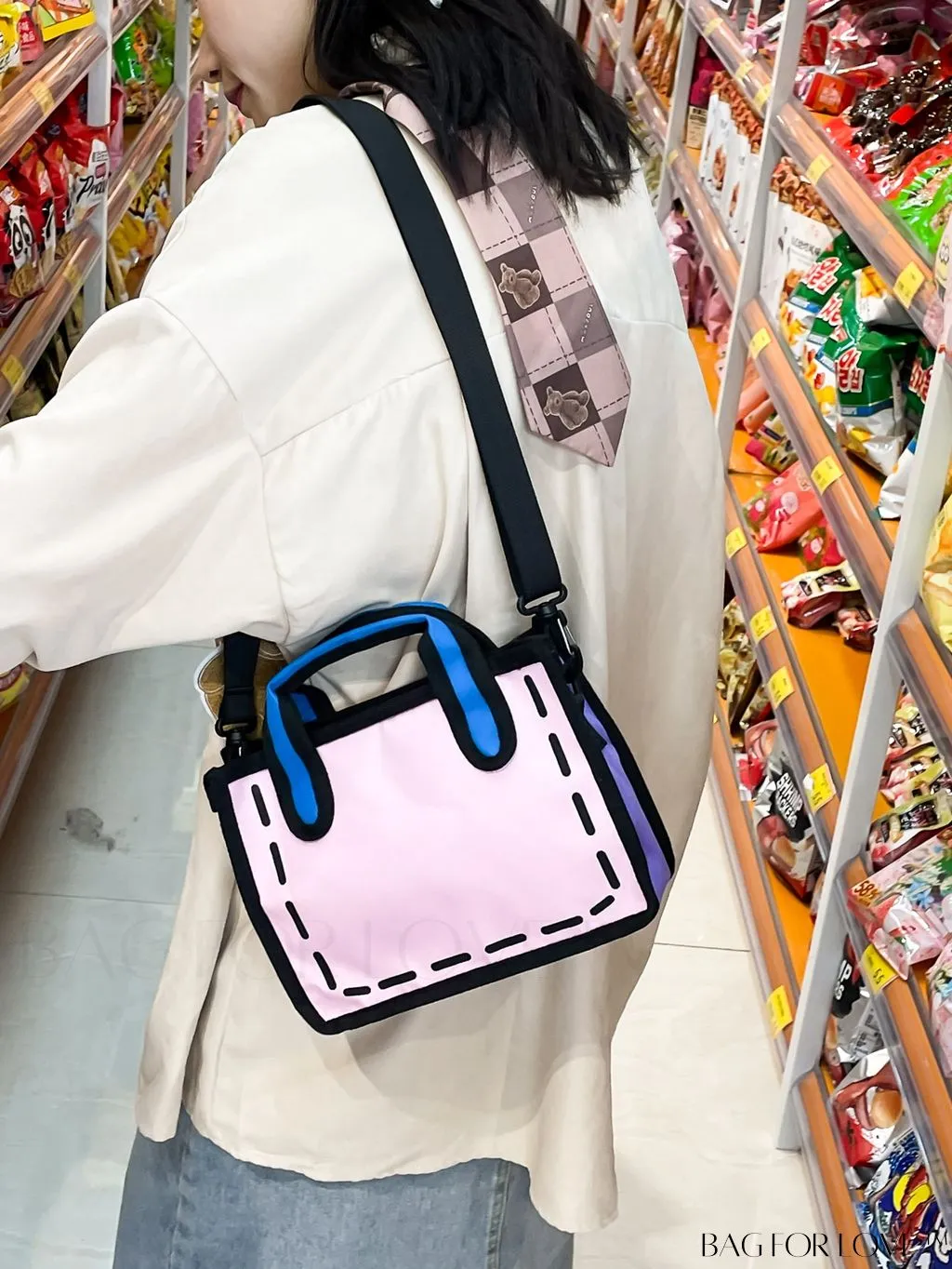 BagForLove - Compact Anime Cartoon Messenger Bag for On-the-Go Convenience