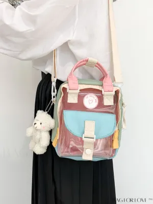BagForLove - Compact Clear Backpack with Chic Bag Charm