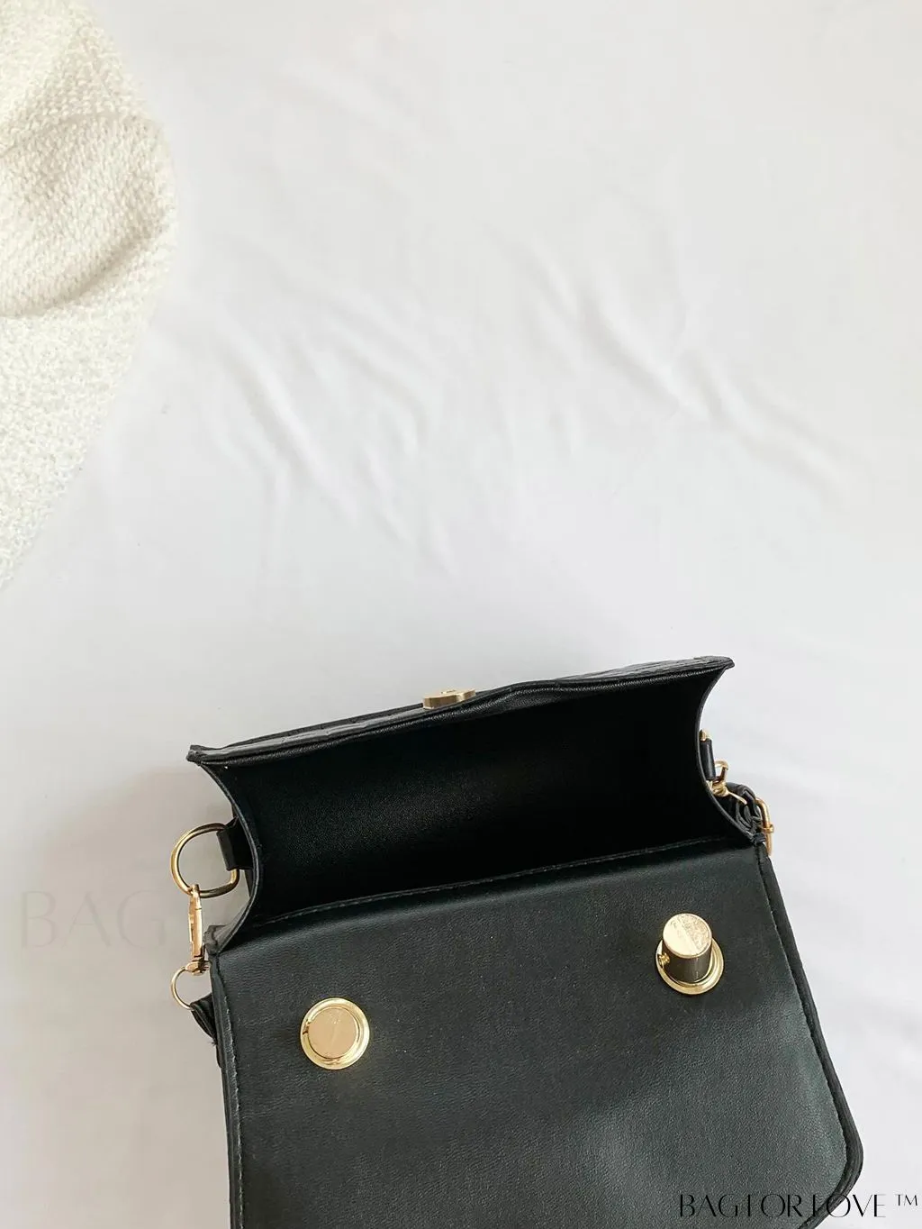 BagForLove - Compact Crocodile Embossed Bag with Chic Knot Handle