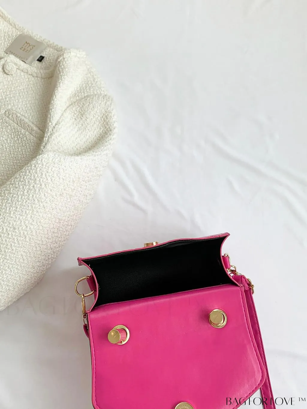 BagForLove - Compact Crocodile Embossed Bag with Chic Knot Handle