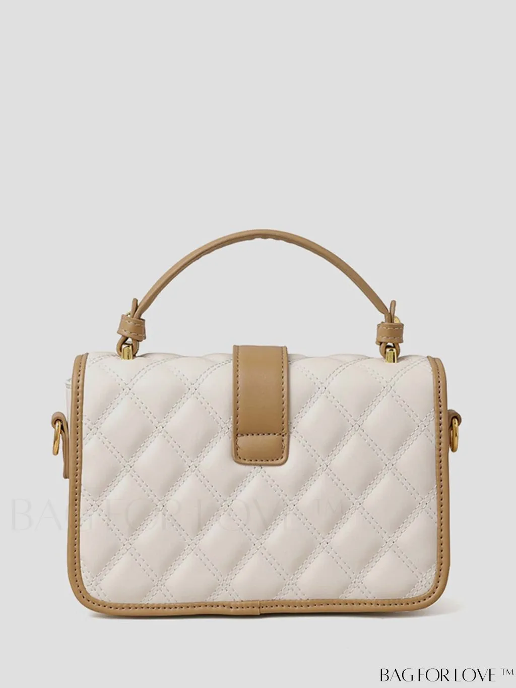 BagForLove - Elegant Stitched Handbag with Chic Metal Chain Strap