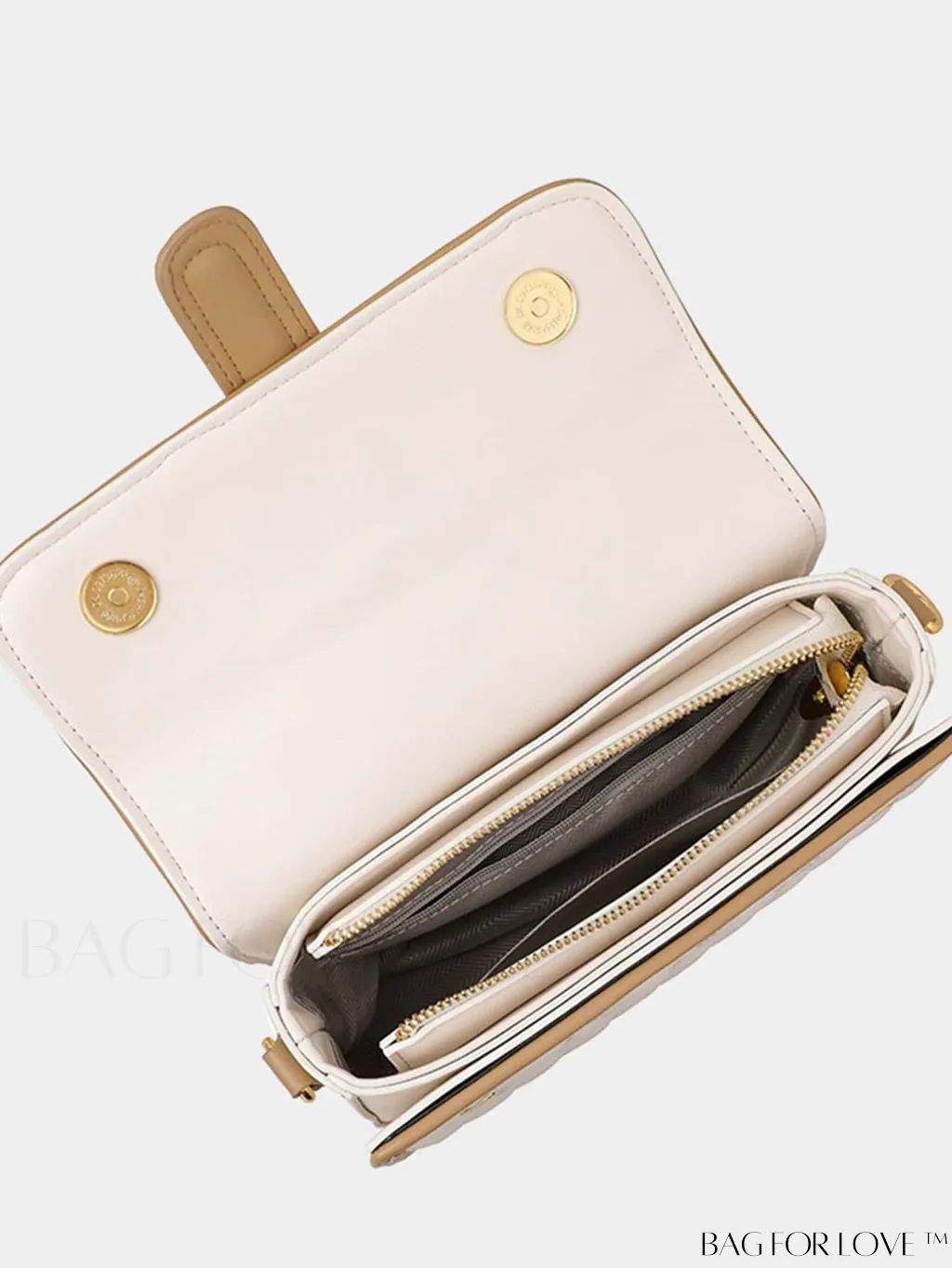 BagForLove - Elegant Stitched Handbag with Chic Metal Chain Strap