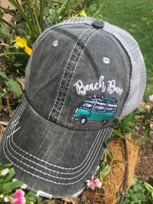 Beach vacation hats Girls weekend Beach hair dont care Beach bum Beach babe Beach please Embroidered distressed  Anchor Shells Sand