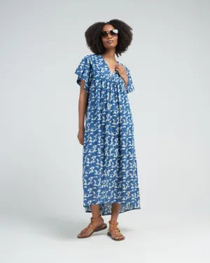 belem caftan in indigo glass - blue