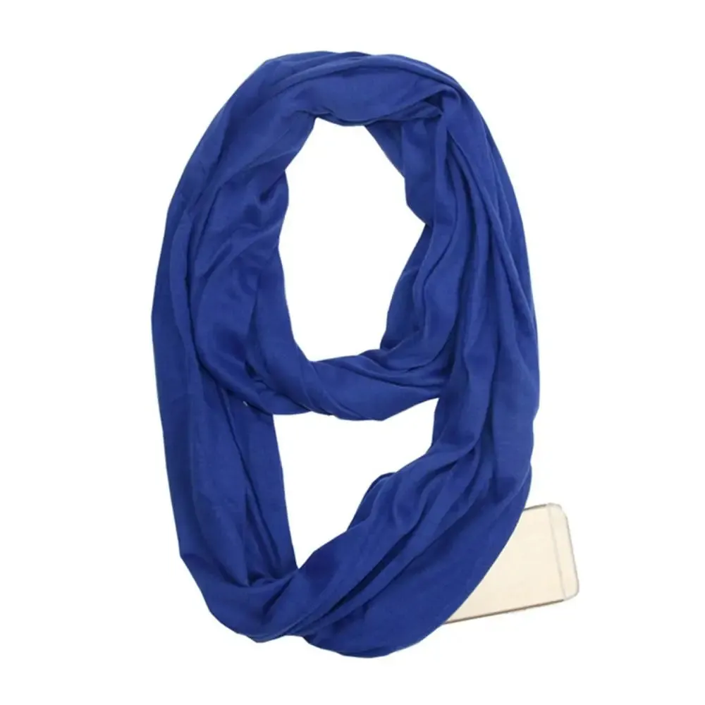 Bib Men Women Shawl Wraps Neck Warmer Circle Loop Scarves Hidden Zip Pocket Infinity Scarf Scarves