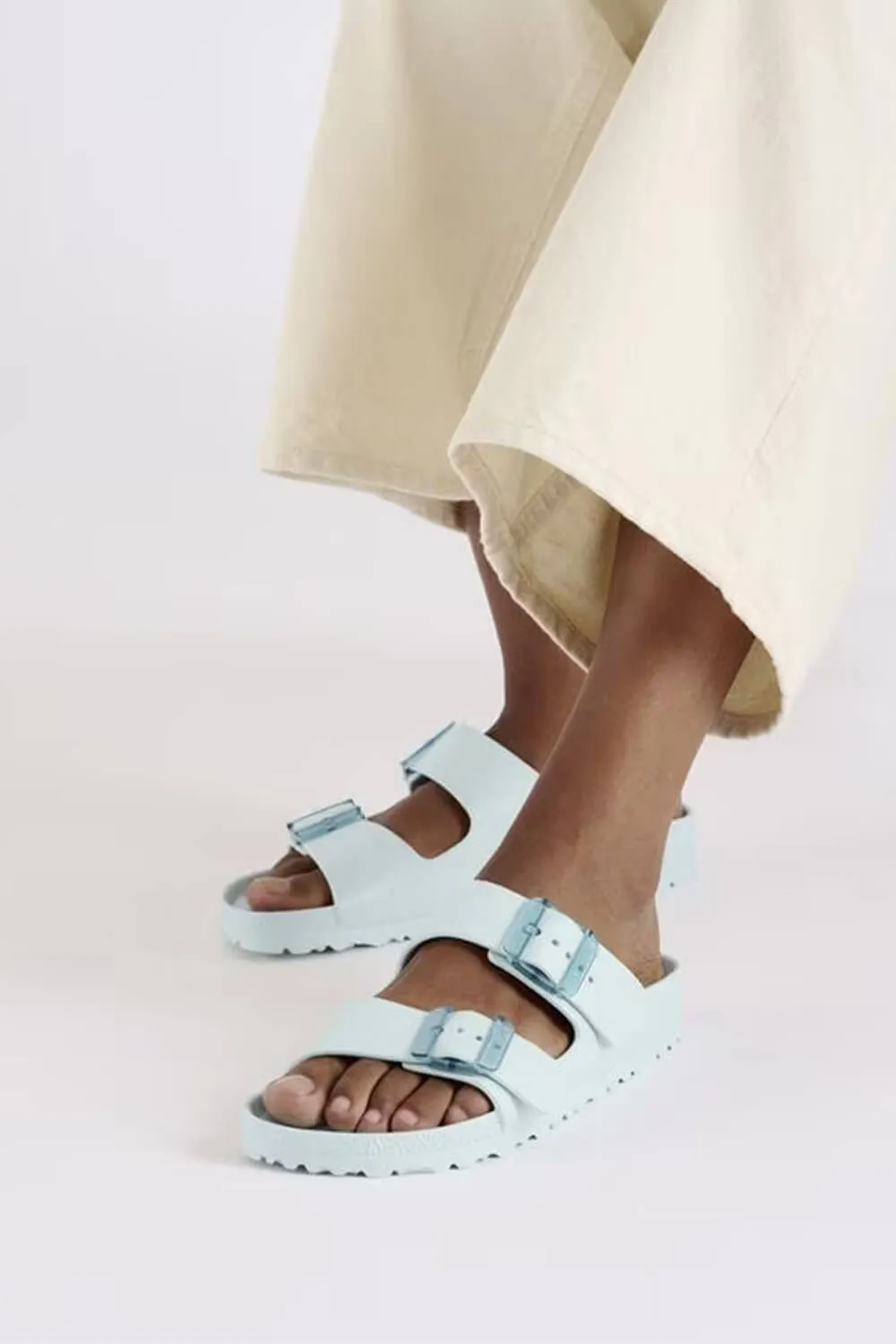 Birkenstock Arizona EVA Stealth Buckle Sandals for Women in Surf Green | 1029744