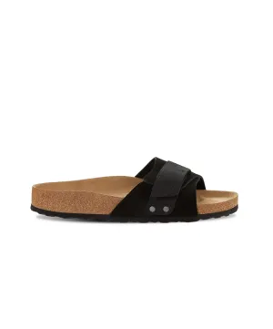Birkenstock Oita Suede/Nubuck Leather Black Sandals