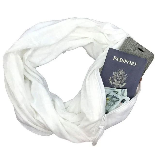 Bishop!'s Soft Zipper Pocket Infinity Scarf