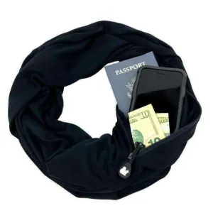 Bishop!'s Soft Zipper Pocket Infinity Scarf