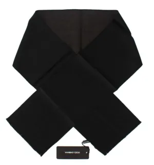Black Brown Polka Dotted Wool Scarf
