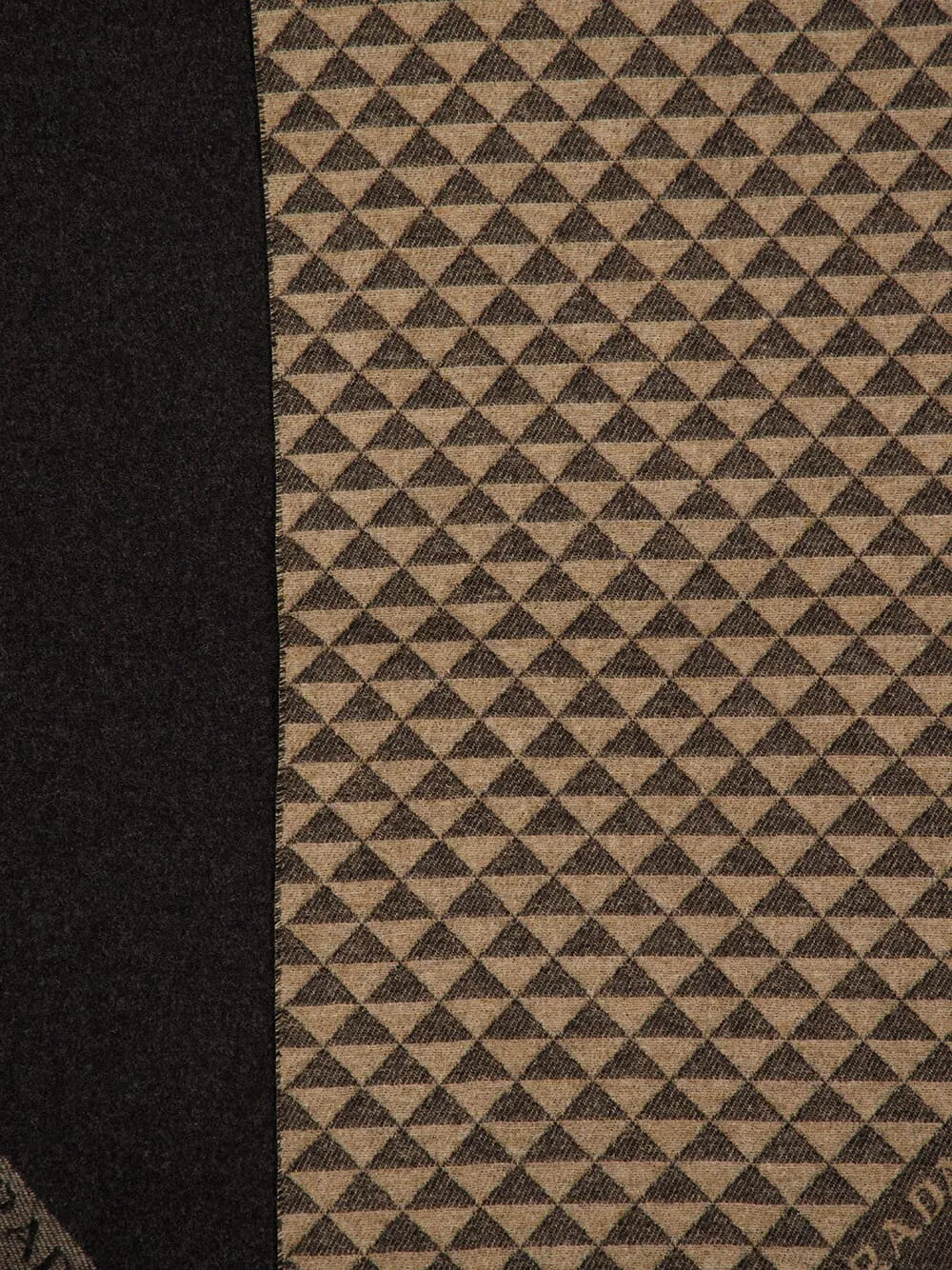 Black Brown Symbole Wool Cashmere Scarf